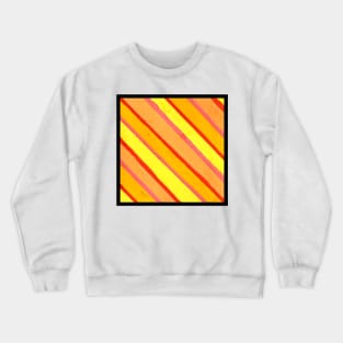 Peach Pink Yellow Orange Geometric Abstract Acrylic Painting Crewneck Sweatshirt